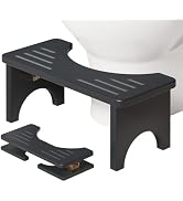 Osivaes 7 Inch Foldable Squatting Poop Stool, Bamboo Toilet Stool Squat for Adults, Collapsible W...