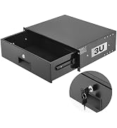VEVOR 3U Rack Drawer, Lockable Server Cabinet Case, 13.8'' Depth Server Rack Mount Drawer, for 19...