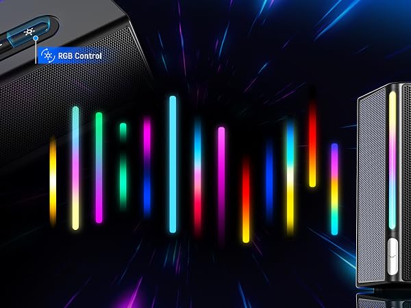rgb controllable speakers