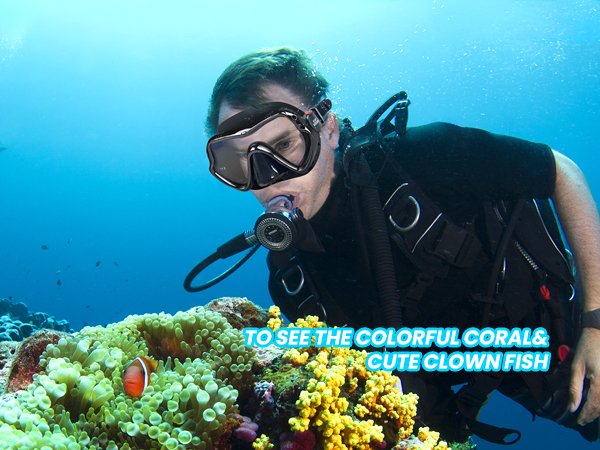 Scuba Mask Snorkel Diving Mask, Professional Snorkeling Mask Swimming Goggles for Adults