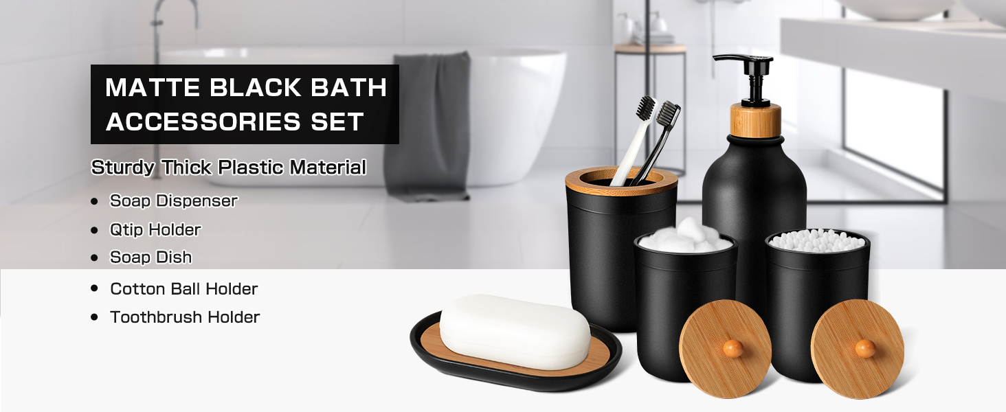 bathroom accessory set