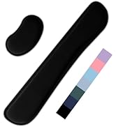 Keyboard Wrist Rest Pad, Memory Foam Set Wrist Cushion Support for Easy Typing & Pain Relief, Mou...