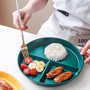 Divided Dinner Plate Set of 5