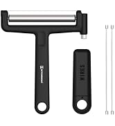 KITCHENDAO Replaceable Wire Cheese Slicer Cutter, Tightness Adjustable Aluminum Cheese Cutter, 50...