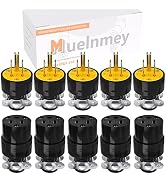 Muelnmey 5 Set Extension Cord Ends Electrical Replacement Plug & Connector NEMA 5-15P & 5-15R 15A...