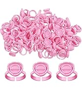 Fenshine 100 PCS Lash Glue Holder Glue Ring Cups Lash Extension Volume Lashes Quick Blossom Cups ...