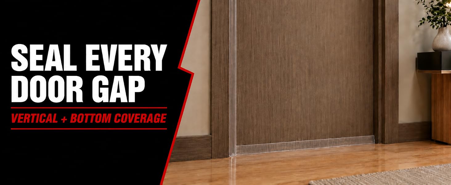 Seal Every Door Gap Vertical and Bottom Coverage