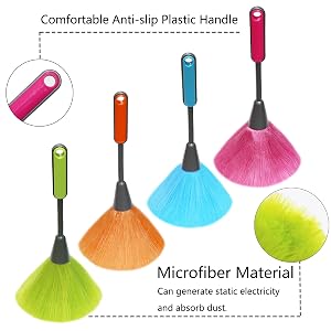 4 medium to long ultra-fine plastic fiber dust collectors 4
