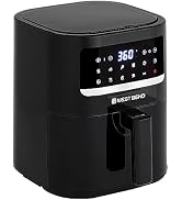 West Bend Compact Air Fryer 5-Quart Capacity with Digital Controls LCD Display and 10 Cooking Pre...