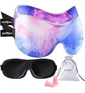 PrettyCare 3D Sleep Mask 2 Pack,Eye Mask for Side Sleeper -3D Contoured Sleeping Mask with Light ...