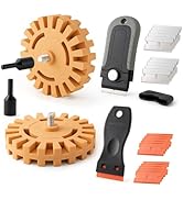 Gomake Decal Remover Eraser Wheel Tool Kit with Drill Adapter Vinyl Decal Adhesive Removal Tool w...