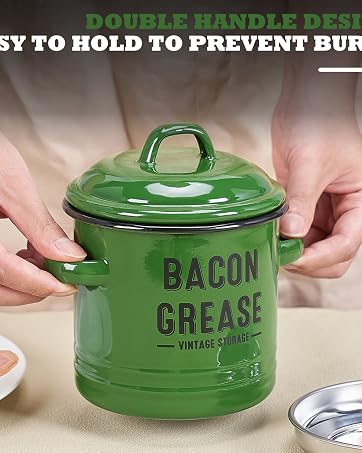 grease container with strainer