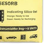 Wisesorb 240g x 2pcs Rechargeable Gun Safe Dehumidifier, Color Indicating Desiccant Packs with Tr...