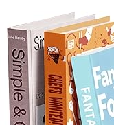 Deefielly Bamboo Cook Book Organizer, Desktop Bookshelf, Convenient Book Stand, 4-Slot Recipe Hol...