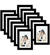 Picrit 4x6 Picture Frame Set of 12, Display 3.5x5 with Mat or 4x6 Without Mat, Photo Frames for W...