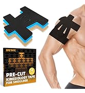 Precut Kinesiology Tape for Shoulder – 14 PCS Elastic Shoulder Support Tape, Waterproof & Breatha...