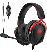 IYGR K98 Wired Gaming Headset, Durable Aluminum Frame Gaming Headset with Memory Earmuffs, 50mm D...