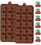 2Pcs Cherry Shape Silicone Chocolate Molds, Nonstick Silicone Baking Mold for Chocolate, 30-Cavit...