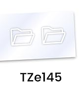 Brother Genuine P-touch TZe145 Label Tape in cardboard pack: White on Clear 18mm