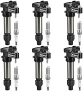 UF569 Ignition Coil Packs and Iridium Spark Plugs Fit for Cadillac ATS XTS CTS SRX STS/Chevy Impa...