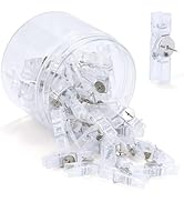 TLKKUE Push Pin Clips for Cork Board, 50 PCS Transparent Push Pins Decorative Thumb Tacks for Cor...