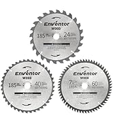 Emventor 3 Pack 7-1/4 Inch Circular Saw Blades with 5/8" Arbor, 24T, 40T, 60T Saw Blade for Vario...