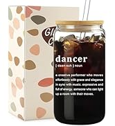 Mikopei Dance Gifts for Girls - Birthday Dancer Gift Stuff for Teacher Teens Team, Cute Glass Cup...
