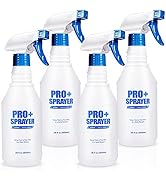 airbee Plastic Spray Bottles 4 Pack 16 Oz for Cleaning Solutions, Planting, Pet, Bleach Spray, Vi...