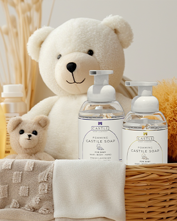 Castle Soap Company Foaming Baby Castile Soap | Gentle Cleanser for Delicate Skin | Nourishing Co...