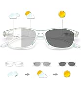 Transition Photochromic Nearsighted Distance Glasses For Men Women Spring Hinge Myopia Shortsight...