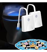 LAVAED 2 Pack Toilet Nights Lights 16 Color Changing,Motion Sensor Activated LED Projection Night...