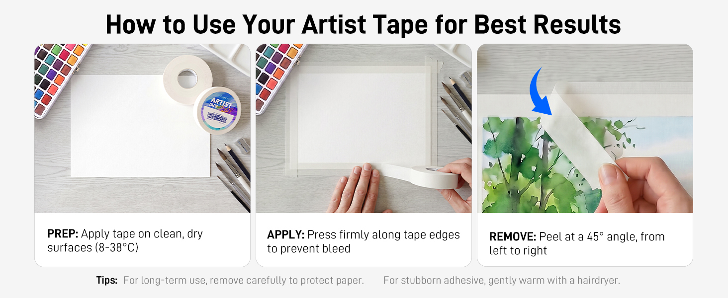 how to use artist tape
