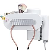 TECKE Hair Dryer Holder Blow Dryer Wall Mounted for Bathroom Toothbrush Comb Toiletries Storage