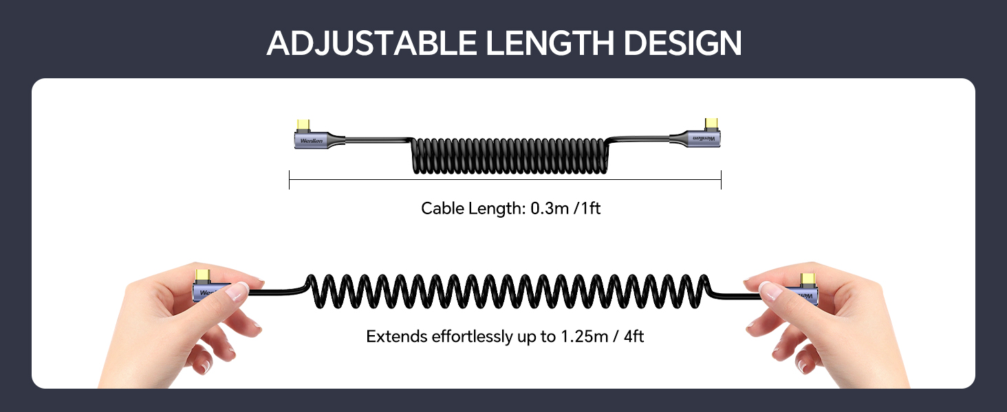 USB C Coiled Cable