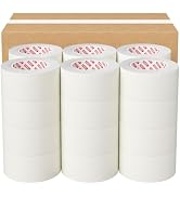 SWRT Masking Tape 2 Inch Wide, 24-Roll White Bulk Pack, 55 Yards Each | Faster Area Coverage; Cri...
