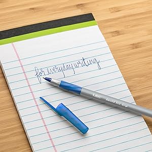 bic round stic grip blue ballpoint pen