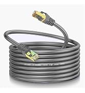 LEKVKM Cat8 Ethernet Cable 150Ft Round S/FTP Outdoor&Indoor Heavy Duty High Speed Cat8 LAN Networ...