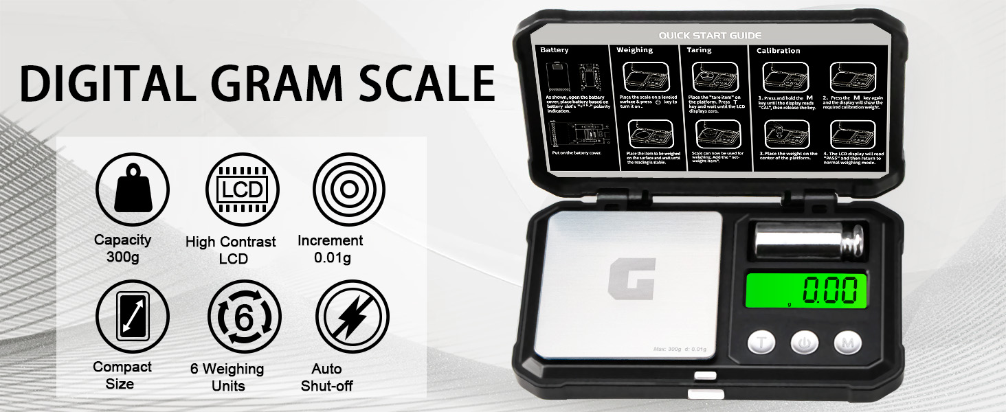 Digital Pocket Scale 300g/0.01 Gram Accuracy