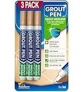 Grout Pen Beige Tile Paint Marker: Waterproof Grout Paint, Tile Grout Colorant and Sealer Pen - B...