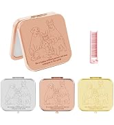PDOZV Compact 1X/2X Magnifying Pocket Mirror for Girls Women, Gold, 7