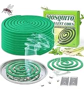 20 Pack Mosquito Repellent Coils, Natural Citronella Incense for Patio & Outdoor - 6 Hour Long La...