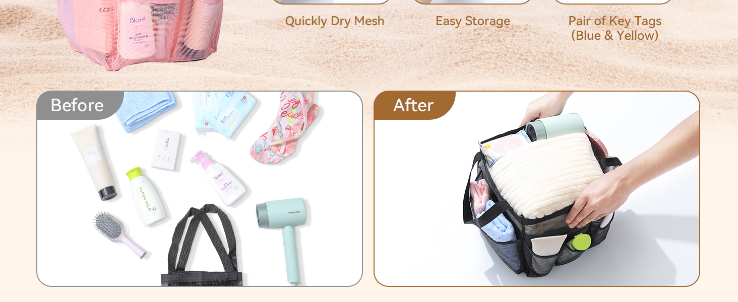 easy to dry water quickly pass through the mesh avoid losing keys suitable college student dorm