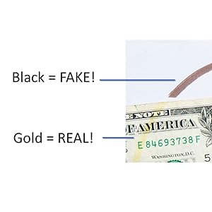 Black is fake, gold is real