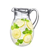 Amazing Abby - Bubbly - Acrylic Pitcher (72 oz), Clear Plastic Water Pitcher with Lid, Fridge Jug...