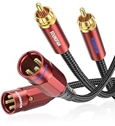 SOUNDFAM 6ft RCA to XLR Cable - 2 RCA Male to 2 XLR Male Stereo Audio Interconnect Cable, 4N OFC,...