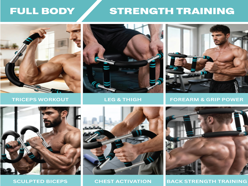 Six muscle group training grid with Power Twister