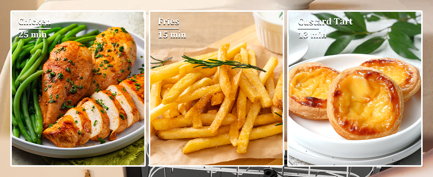 Enjoy golden and irresistible fries at one touch.