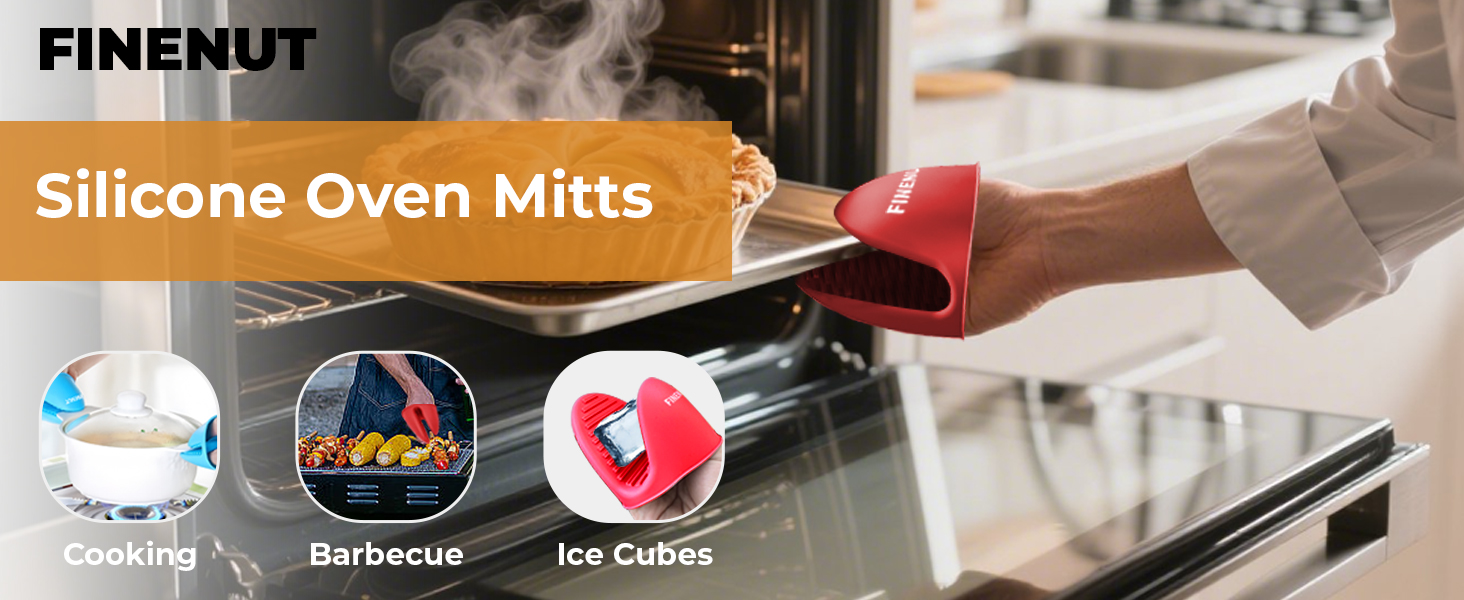 Silicone Oven Mitts Multi-Purpose Heat-Resistant Gloves