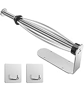 Paper Towel Holder Under Cabinet + Towel Robe Hooks, Single Hand Operable Under Cabinet Paper Tow...