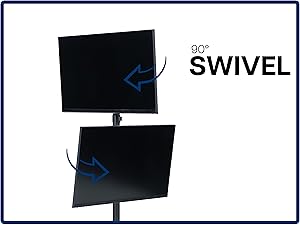 stacked dual monitor desk mount articulation